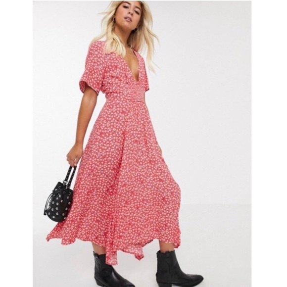 Free People in Full Bloom Dress, Red Combo XS - Picture 12 of 12